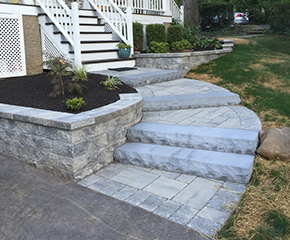 tech-bloc stone steps