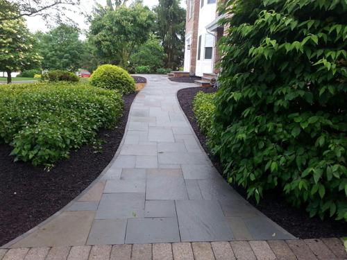 bluestone walk leading to front porch